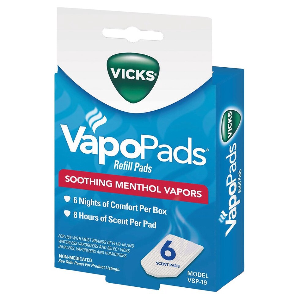 slide 1 of 5, KAZ VICKS Vaporizer Vapopads Menthol 8-Hour Refill Pads, 1 ct