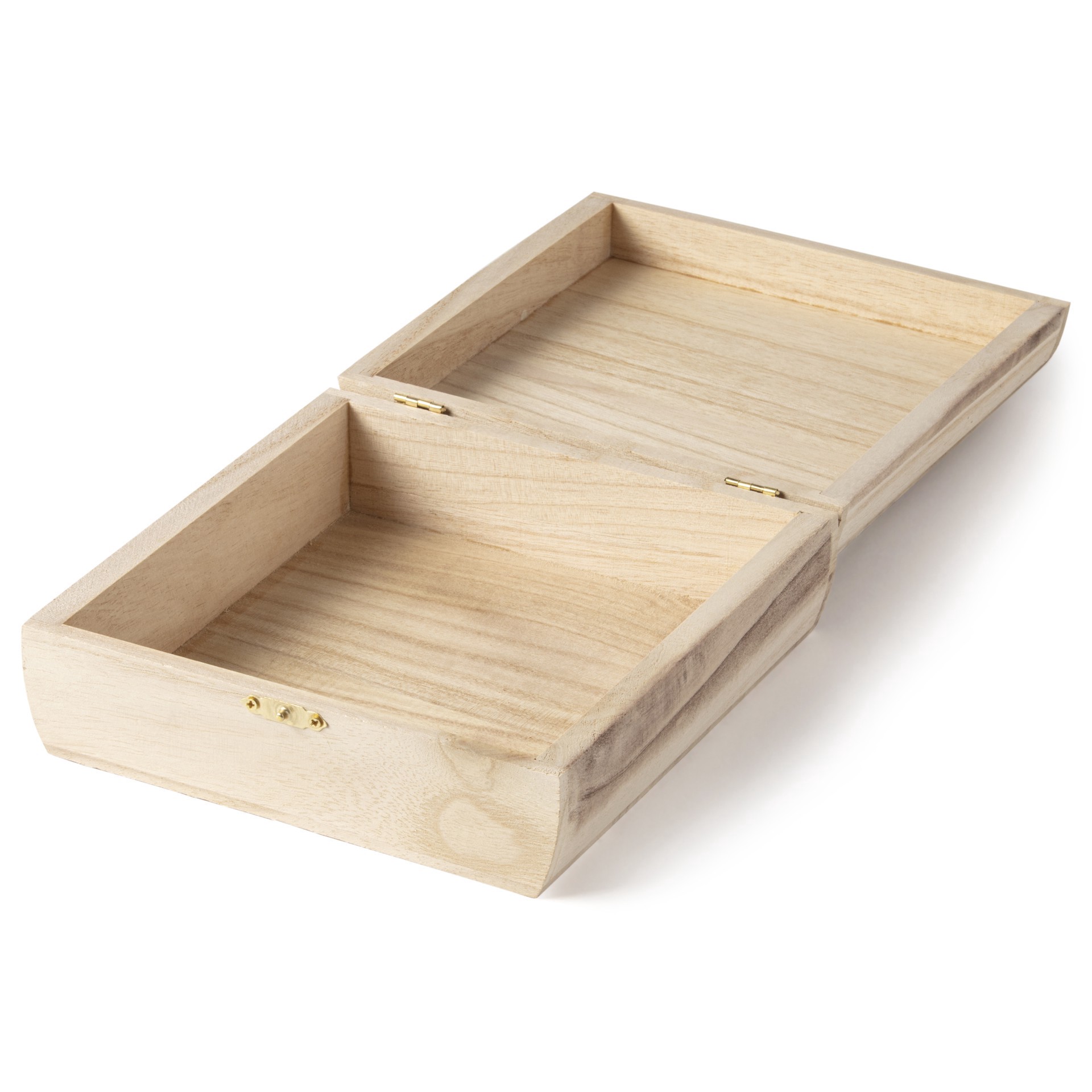 slide 4 of 4, Curved Sides Wooden Box By Make Market, 7.25 in x 7.25 in