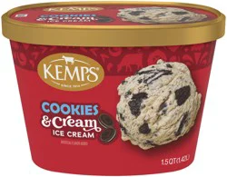 Kemps Cookies & Cream Ice Cream - 1.5 Quart