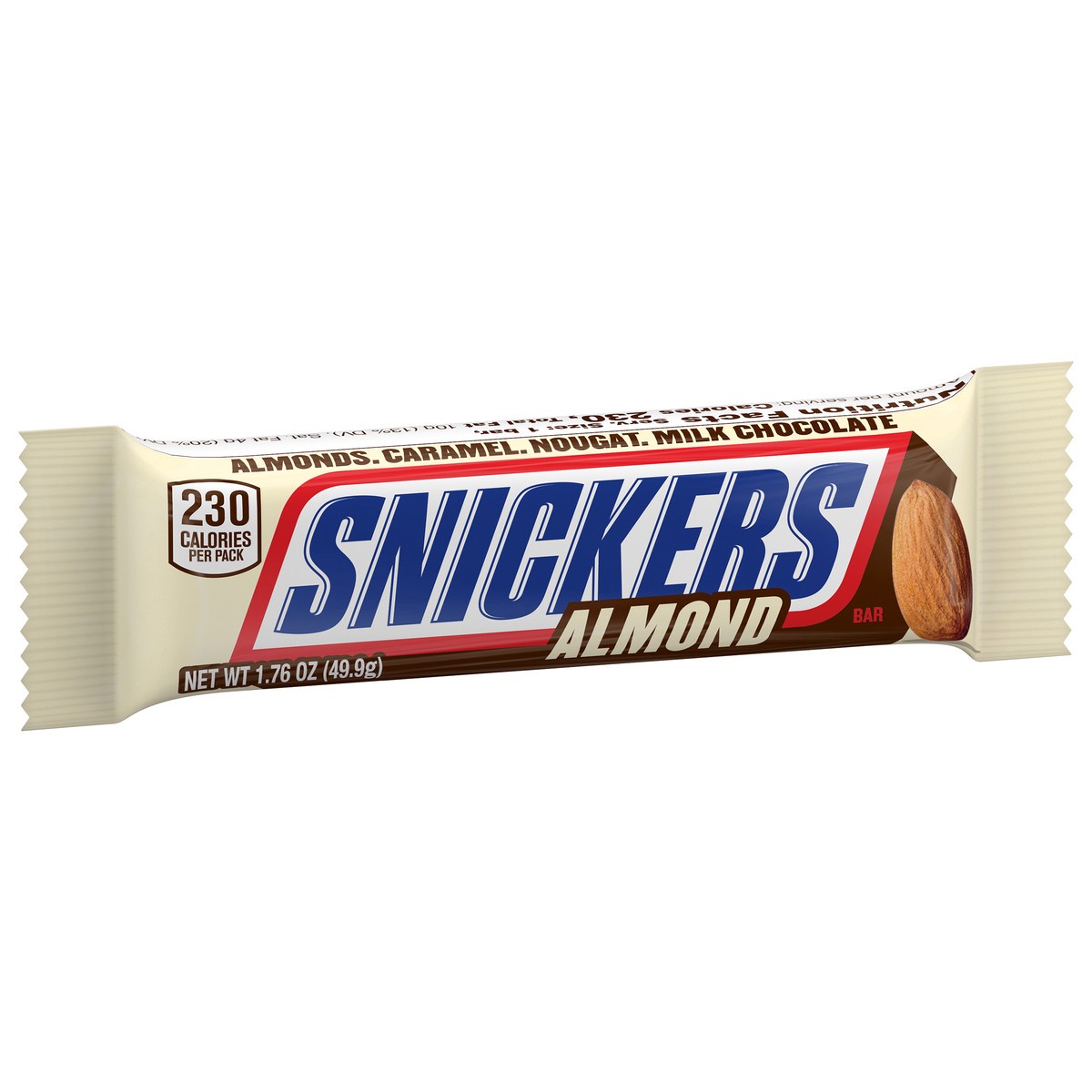 slide 2 of 9, Snickers Almond Single Chocolate Candy Bar, 1.7 oz