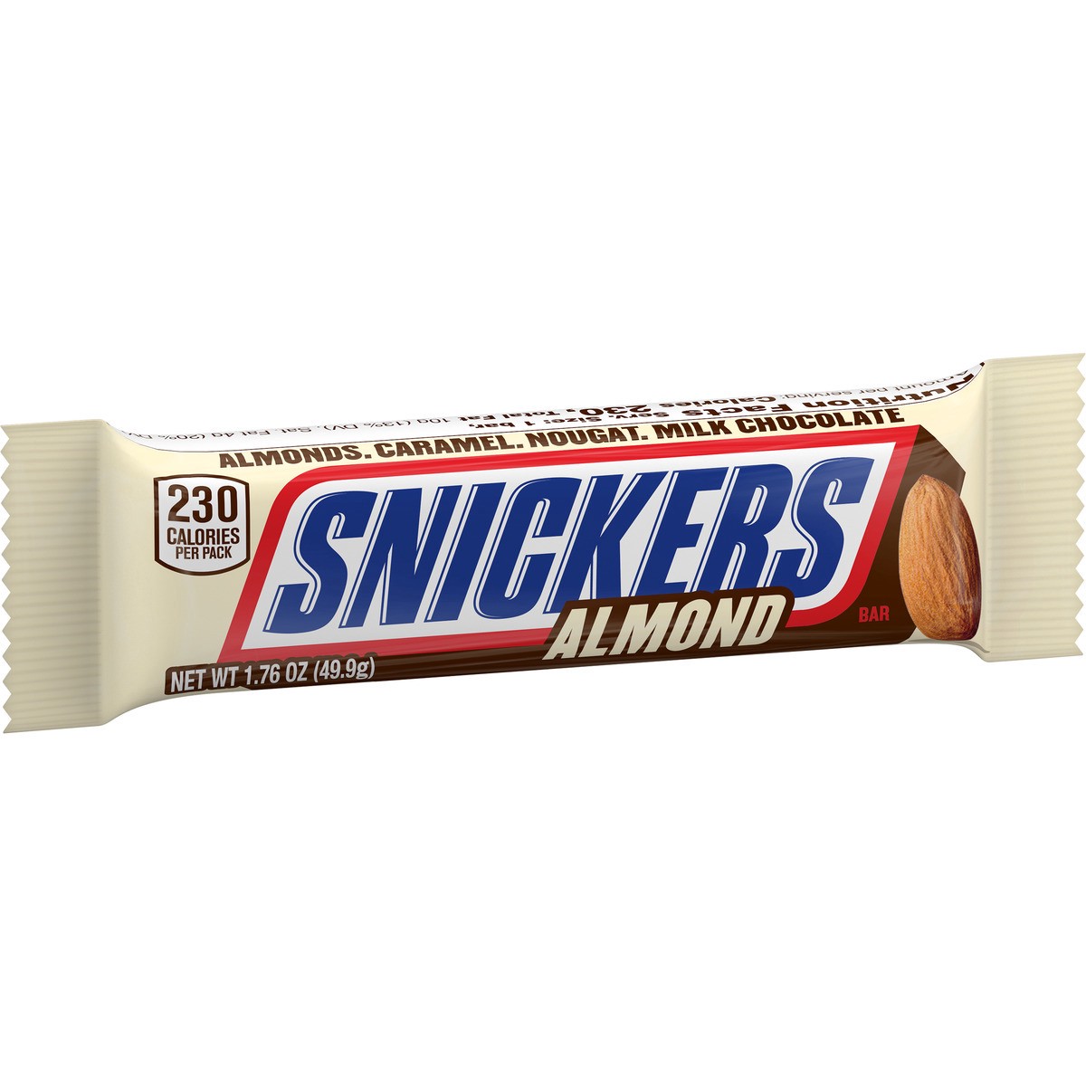 slide 7 of 9, Snickers Almond Single Chocolate Candy Bar, 1.7 oz