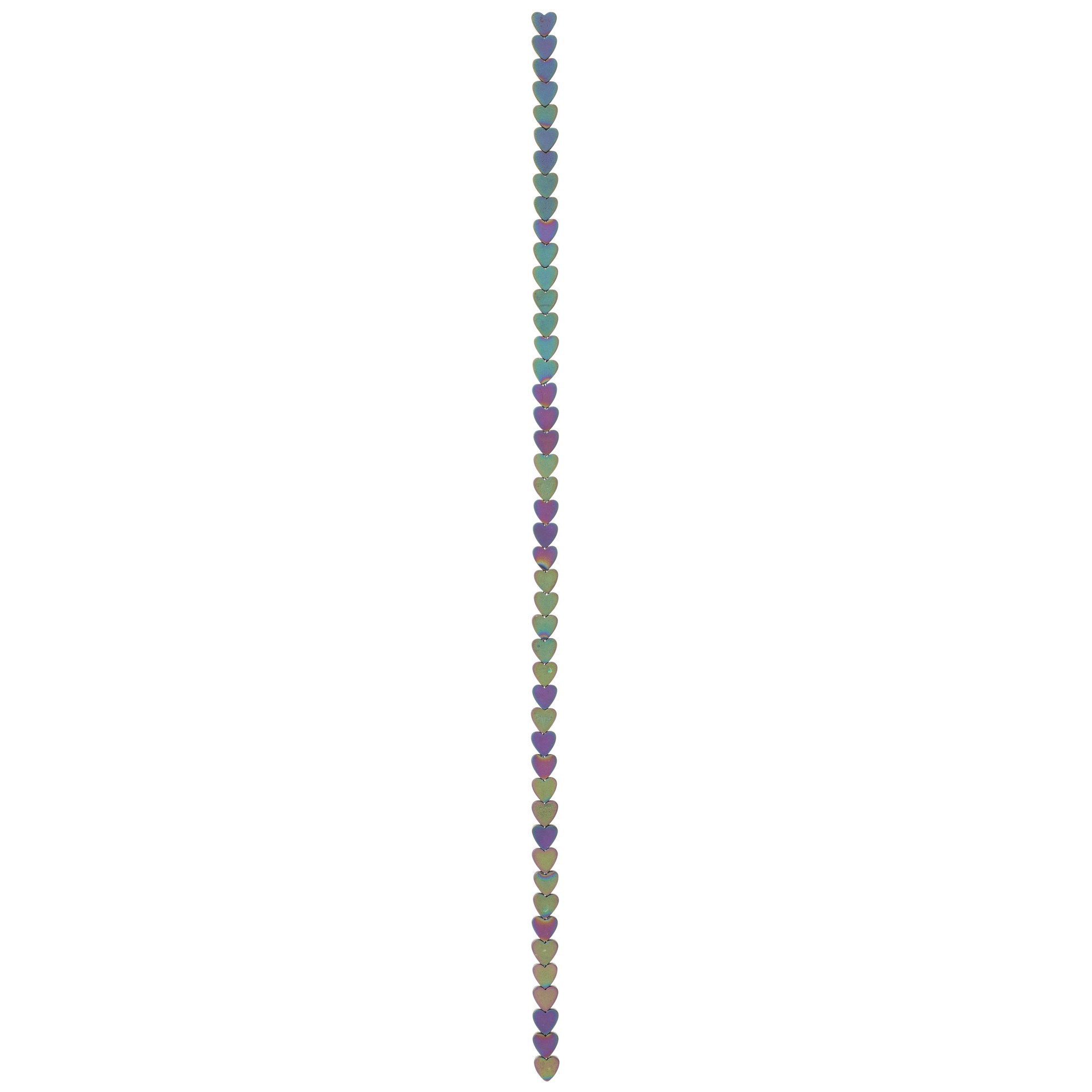 slide 2 of 3, Multicolor Hematite Heart Beads, 4mm By Bead Landing, 4 mm