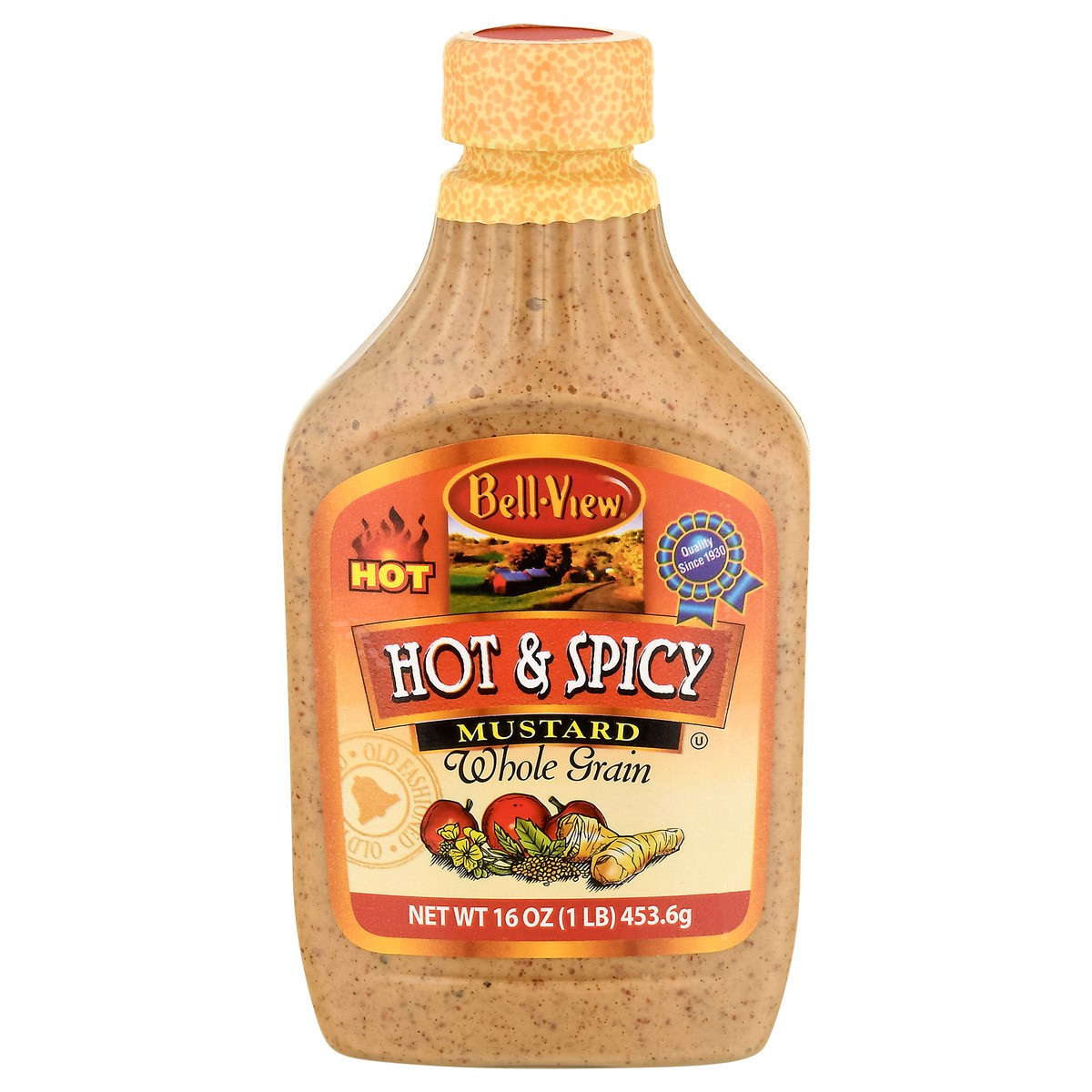 slide 3 of 4, Bell-View Whole Grain Hot Hot & Spicy Mustard 16 oz, 16 oz