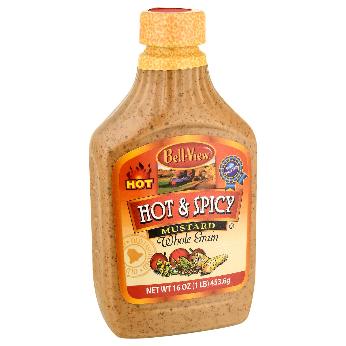 slide 4 of 4, Bell-View Whole Grain Hot Hot & Spicy Mustard 16 oz, 16 oz