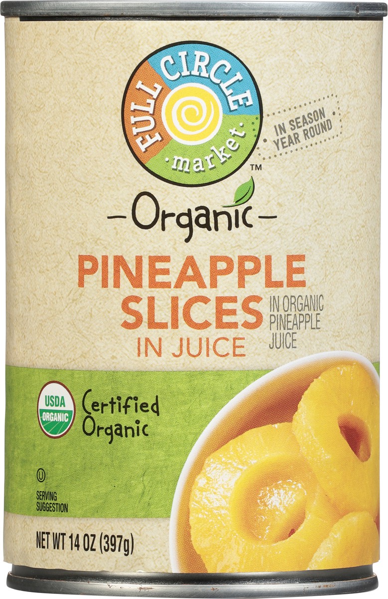 slide 11 of 11, Full Circle Market Organic Pineapple Slices in Juice 14 oz, 14 oz