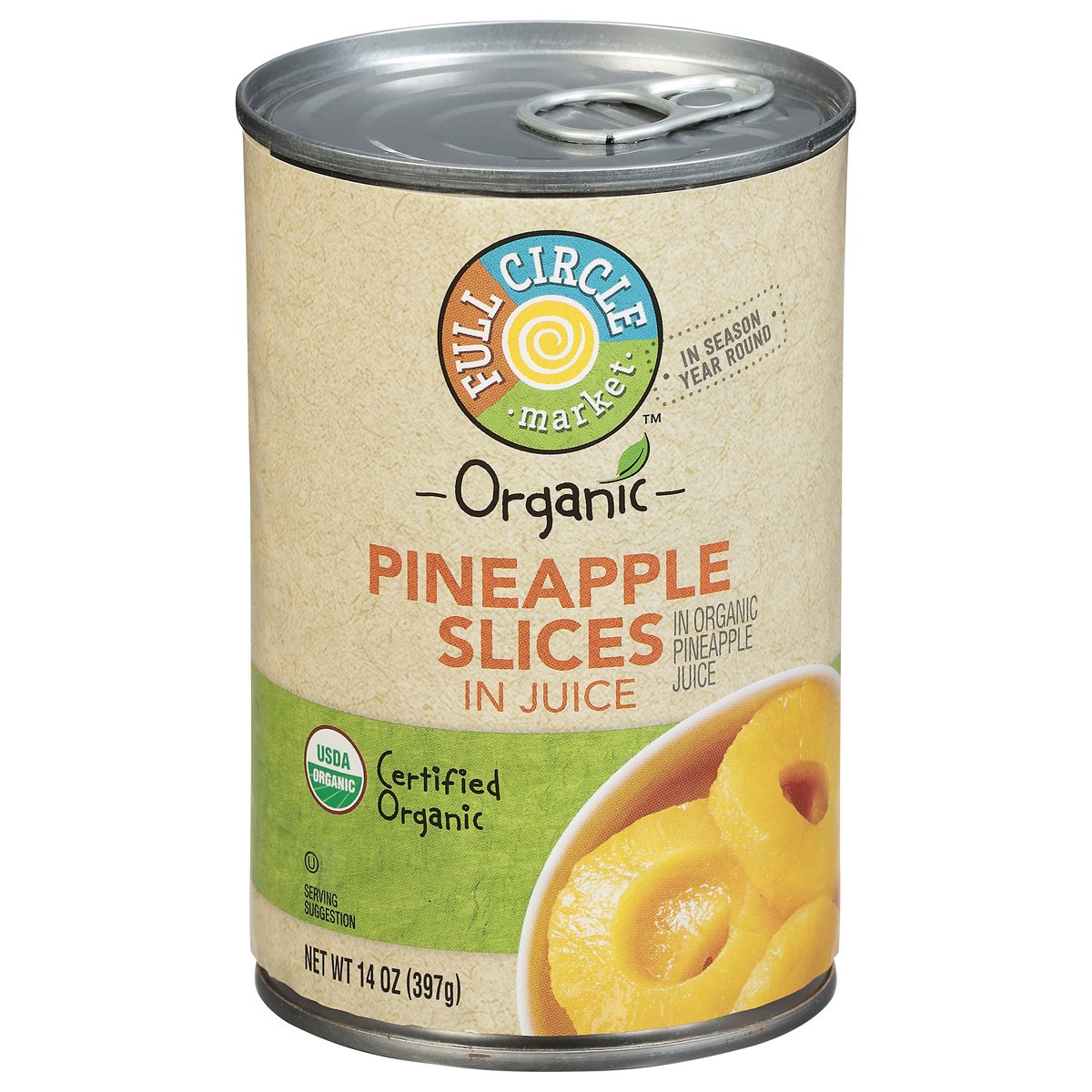 slide 7 of 11, Full Circle Market Organic Pineapple Slices in Juice 14 oz, 14 oz