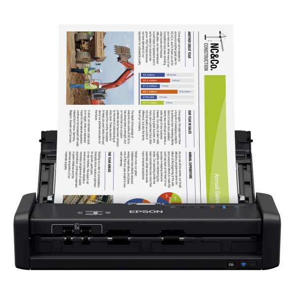 slide 1 of 10, Epson Workforce Es-300W Wireless Portable Duplex Document Scanner With Adf, 1 ct