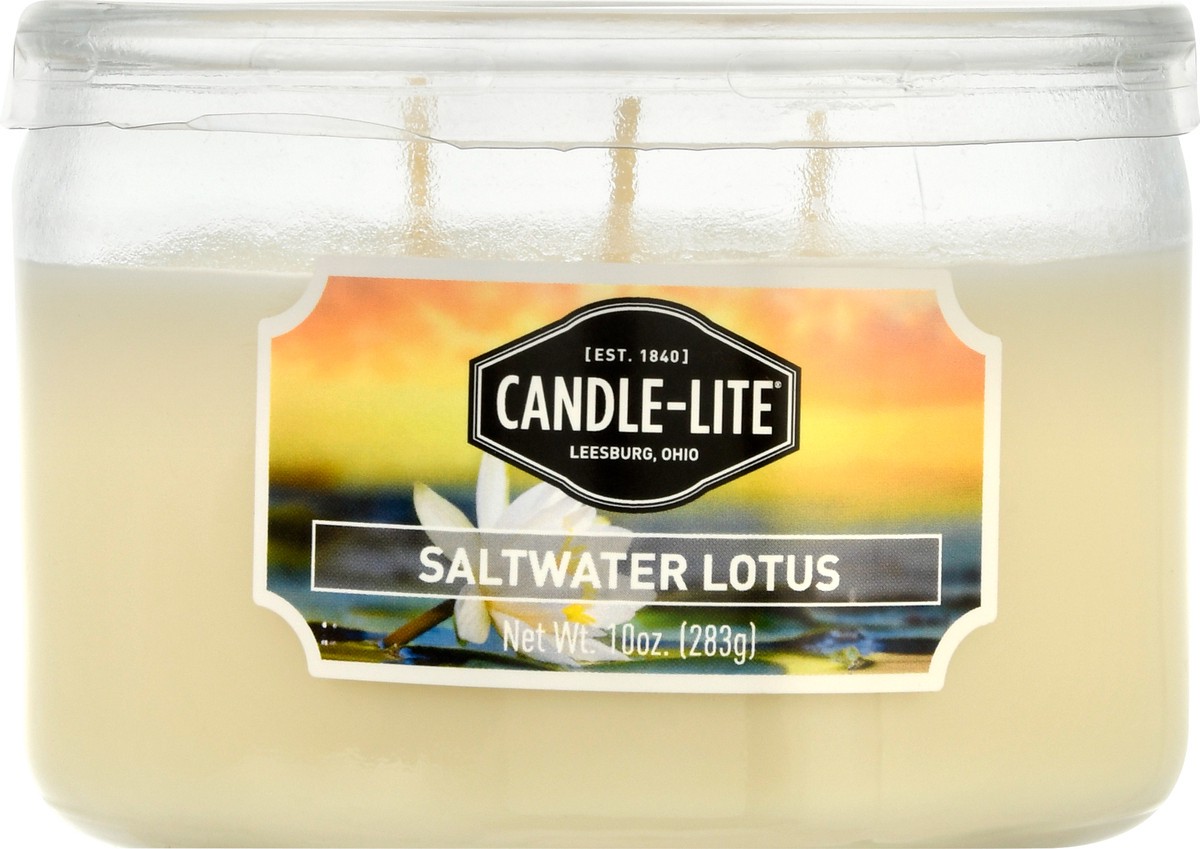 slide 1 of 9, Candle-Lite Everyday Saltwater Lotus, 10 oz