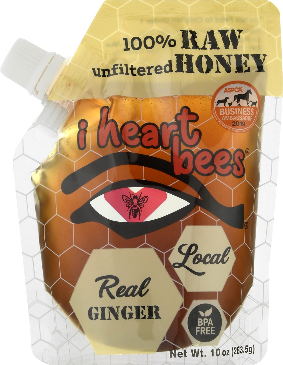 slide 10 of 13, I Heart Bees Unfiltered Real Ginger Honey 10 oz, 10 oz
