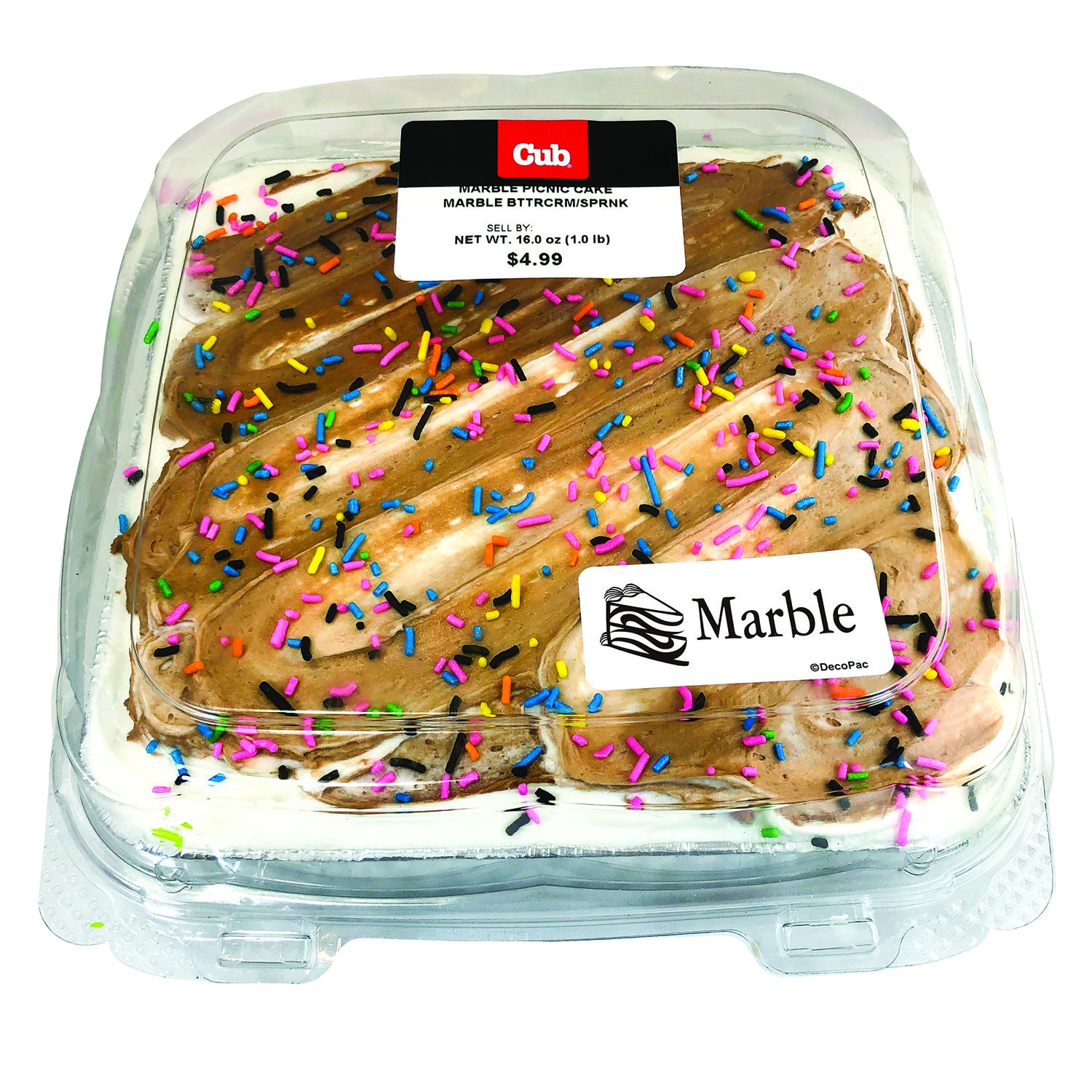 slide 1 of 1, Cub Jerry's Buttercream Marble Picnic Cake, 16 oz