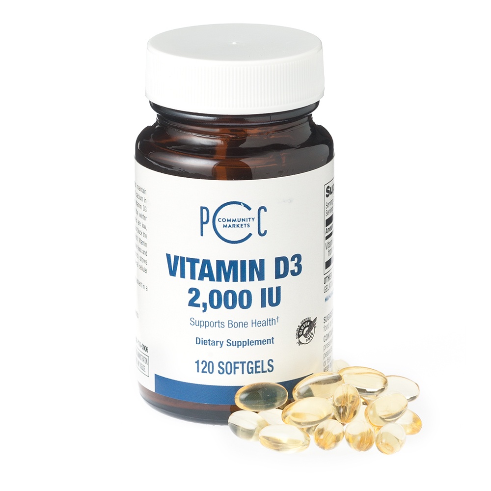slide 1 of 1, PCC Vitamin D3 2000Iu (Softgels), 120 ct