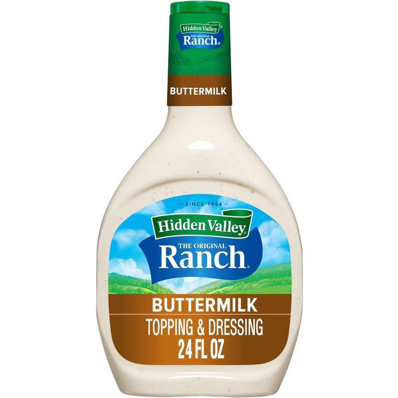 slide 1 of 8, Hidden Valley Buttermilk Ranch Topping and Dressing, 24 fl oz