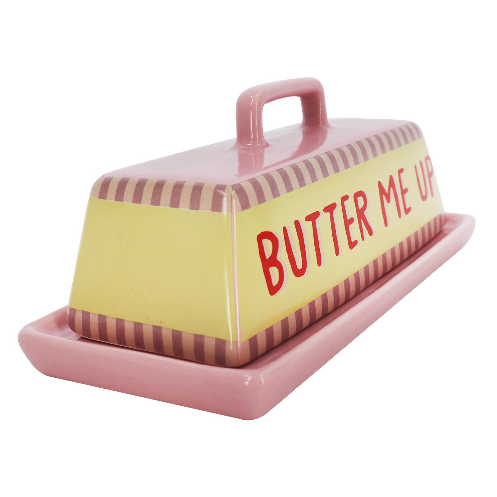 slide 4 of 5, 7.5" Butter Me Up Butter Dish With Lid By Ashland, 7.5 in x 3.75 in x 3.25 in