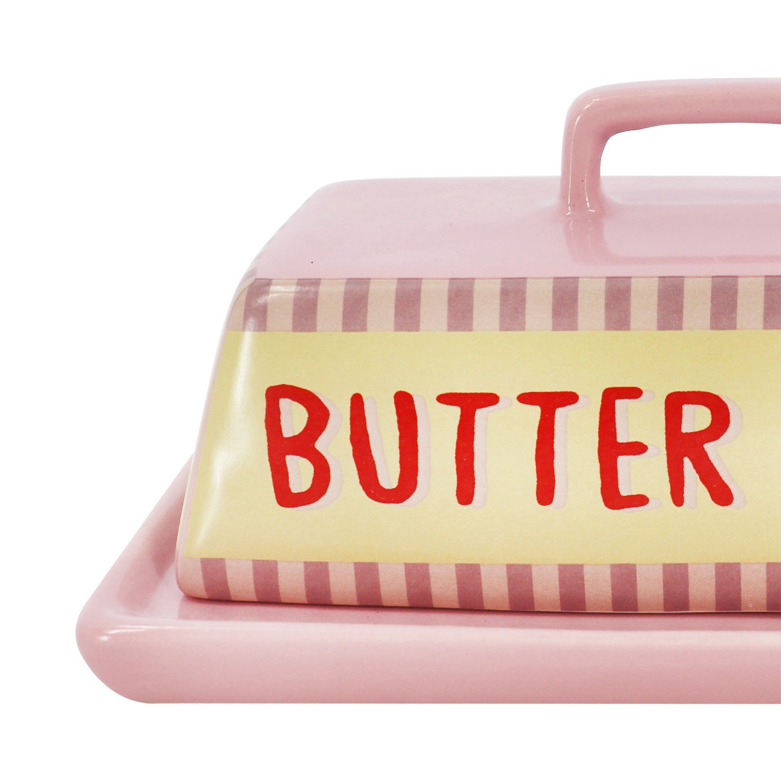 slide 3 of 5, 7.5" Butter Me Up Butter Dish With Lid By Ashland, 7.5 in x 3.75 in x 3.25 in