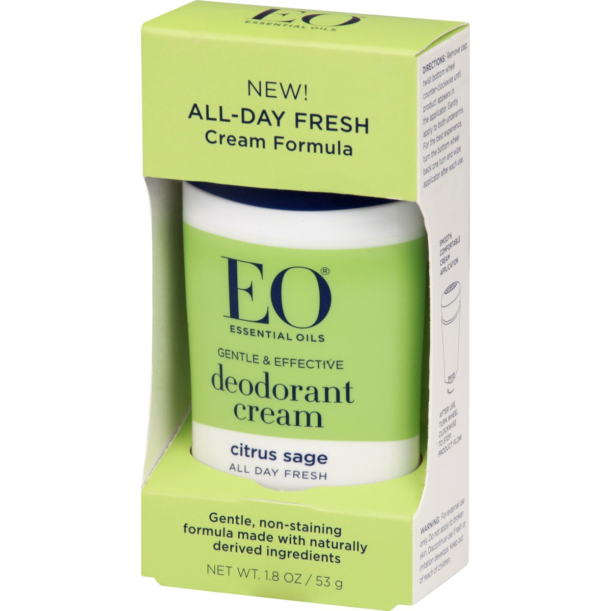 slide 3 of 9, EO DEOd Cream Citrus Sage, 1.8 oz