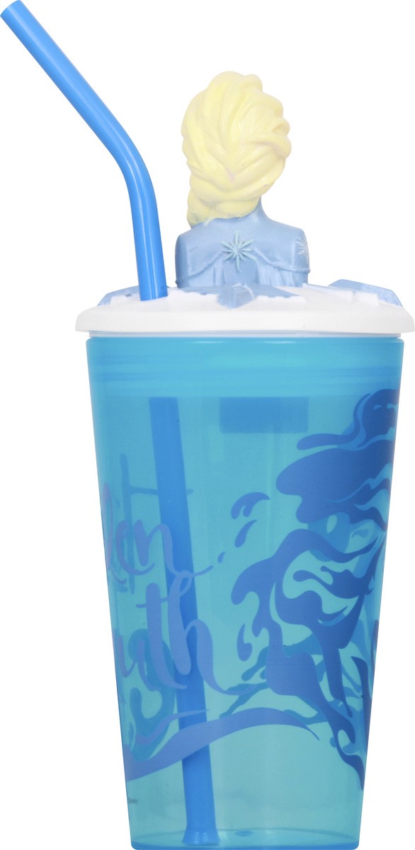 slide 5 of 9, Zak! Designs Disney Frozen Funtastic Plastic Tumbler with Straw, Elsa by Zak Designs, 15 oz