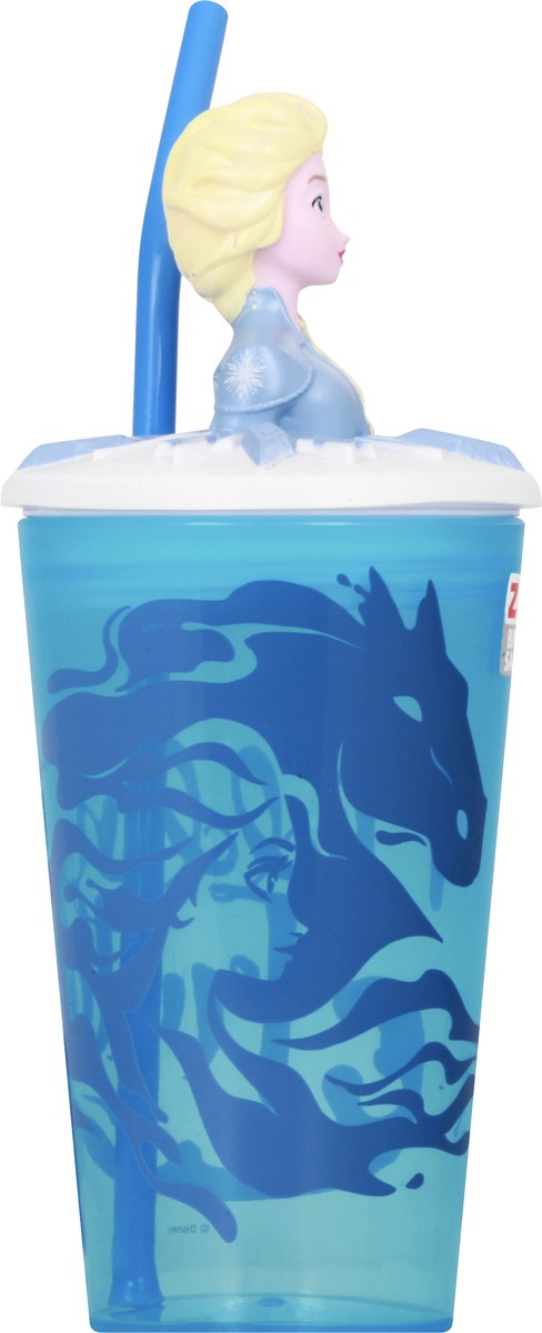 slide 7 of 9, Zak! Designs Disney Frozen Funtastic Plastic Tumbler with Straw, Elsa by Zak Designs, 15 oz