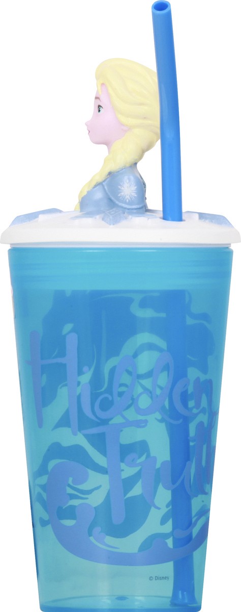 slide 8 of 9, Zak! Designs Disney Frozen Funtastic Plastic Tumbler with Straw, Elsa by Zak Designs, 15 oz