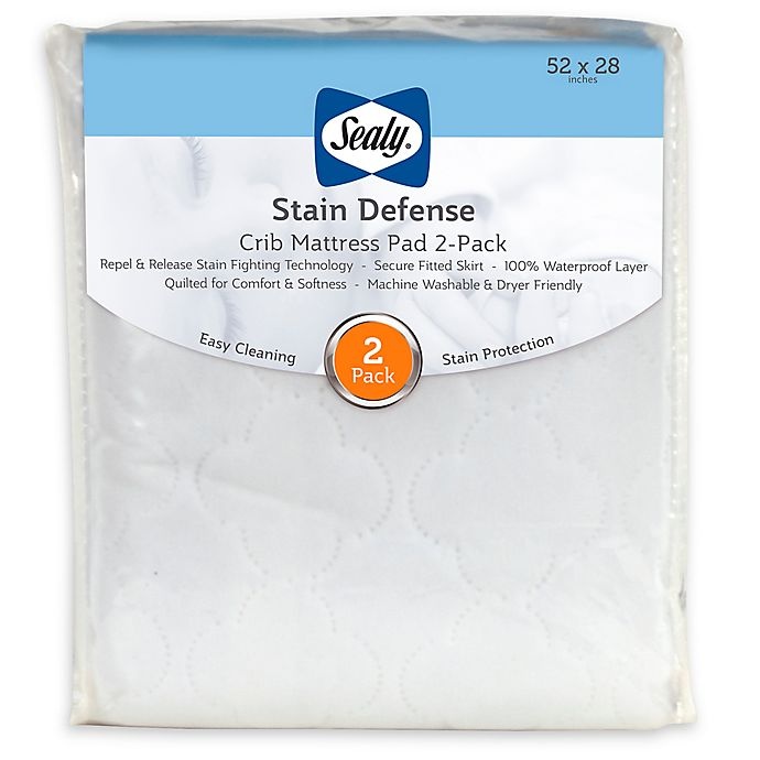 slide 1 of 2, Sealy Stain Defense Mattress Pad Covers, 2 ct