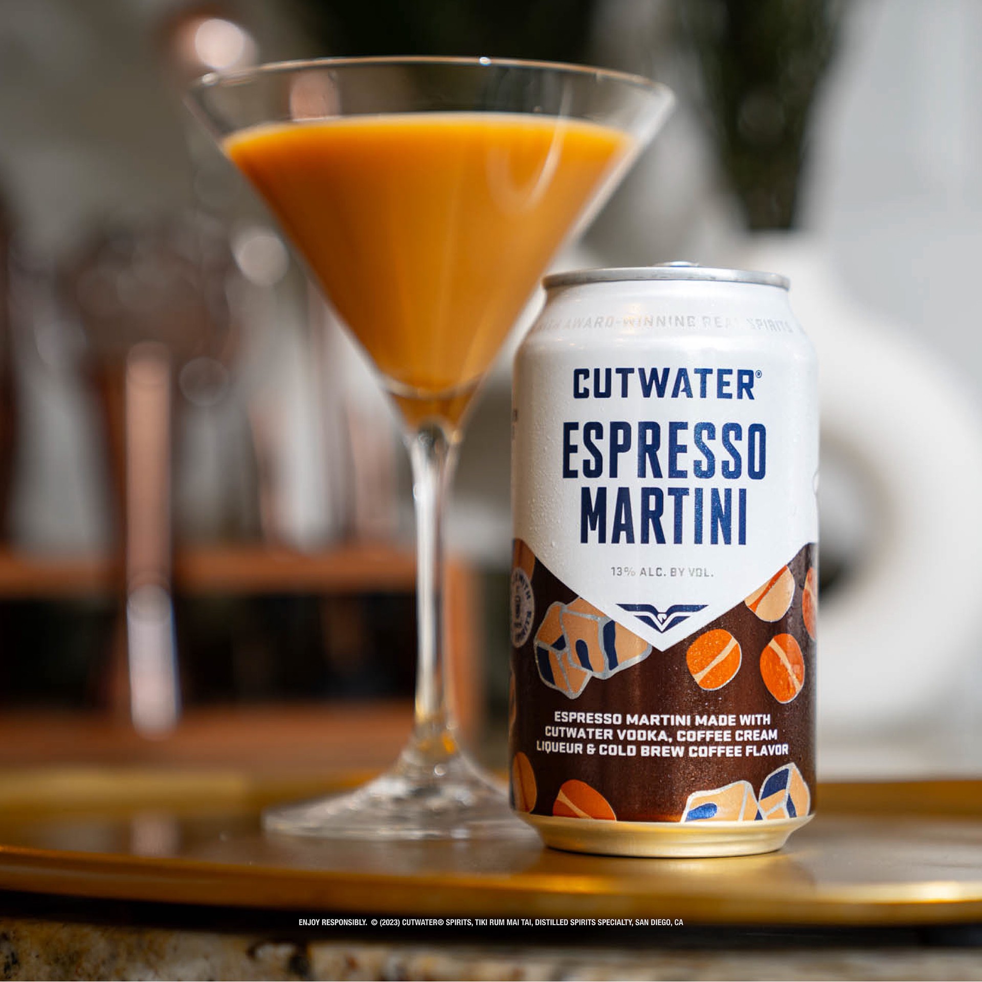 slide 2 of 8, Cutwater Spirits Espresso Martini 12 fl oz Single Can, 12 fl oz