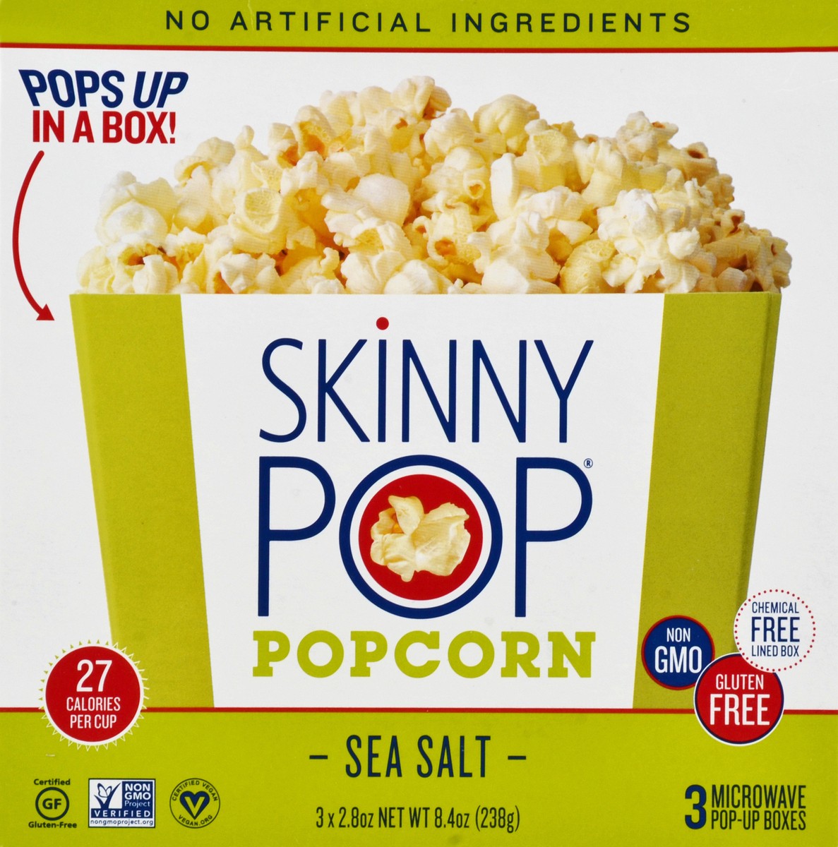 slide 2 of 5, SkinnyPop Sea Salt Popcorn Bowl, 3 ct