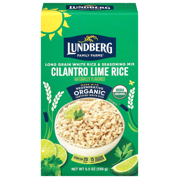 slide 1 of 1, Lundberg Family Farms Organic Cilantro Lime Rice & Seasoning Mix, 5.5 oz