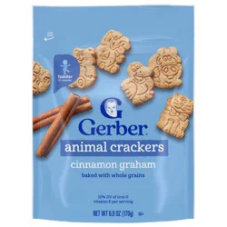 Gerber Animal Crackers, Snacks for Toddlers, Toddler Crackers, Vitamin E, Iron, Finger Foods