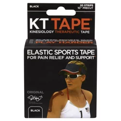 KT Tape Black Cotton Kinesiology Tape 20 ea