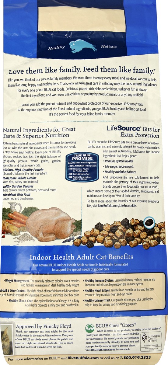 slide 6 of 6, Blue Buffalo Tastefuls Indoor Natural Adult Dry Cat Food, Chicken 7lb bag, 7 lb