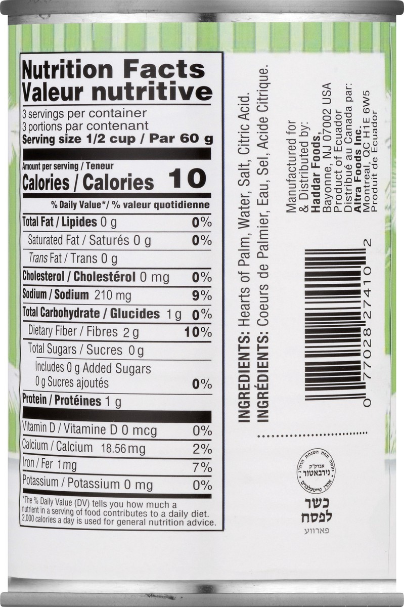 slide 9 of 10, Haddar Salad Cut Hearts of Palm 14.1 oz, 14.10 oz