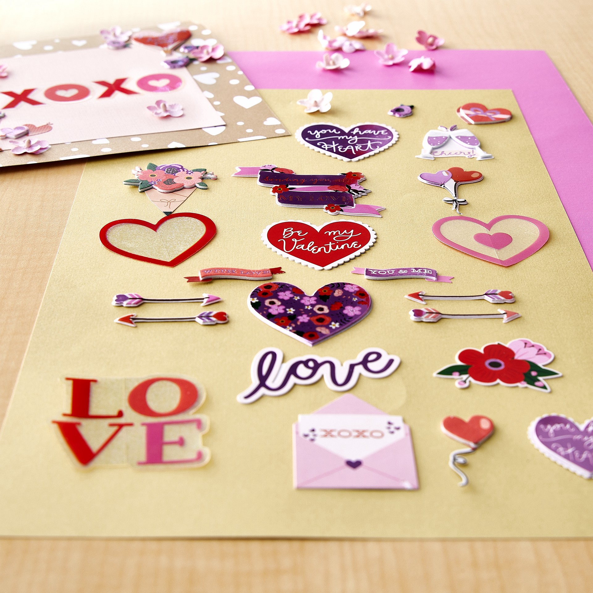 slide 3 of 3, Valentine's Day Holiday Stickers By Recollections, 3.75 in x 6.75 in