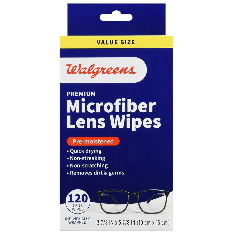 slide 3 of 5, Walgreens Pre-Moistened Microfiber Lens Wipes, 120 ct