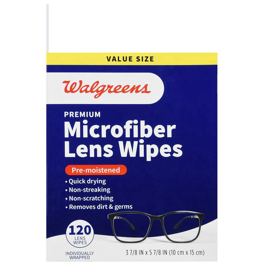 slide 5 of 5, Walgreens Pre-Moistened Microfiber Lens Wipes, 120 ct