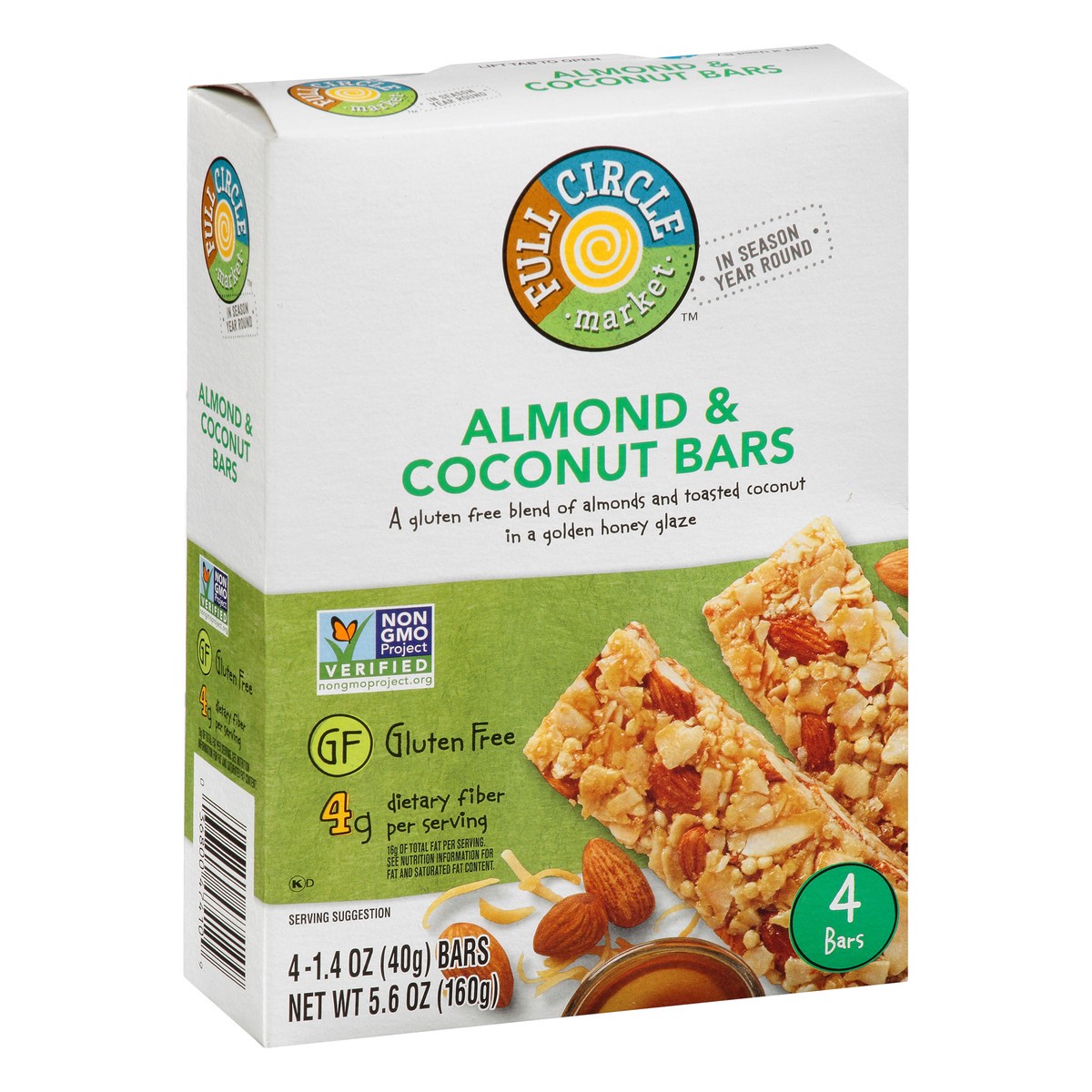 slide 6 of 13, Full Circle Market Almond & Coconut Bars 4 ea, 4 ct