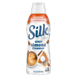 Silk Pumpkin Spice Almond Creamer, Smooth, Lusciously Creamy Limited Edition Dairy Free and Gluten Free Coffee Creamer, 32 fl oz Carton​