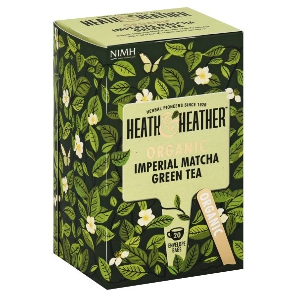 slide 1 of 1, Heath & Heather Organic Coconut Green Tea, 20 ct