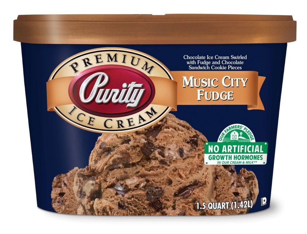 slide 1 of 1, Purity Music City Fudge Premium Ice Cream, 48 oz