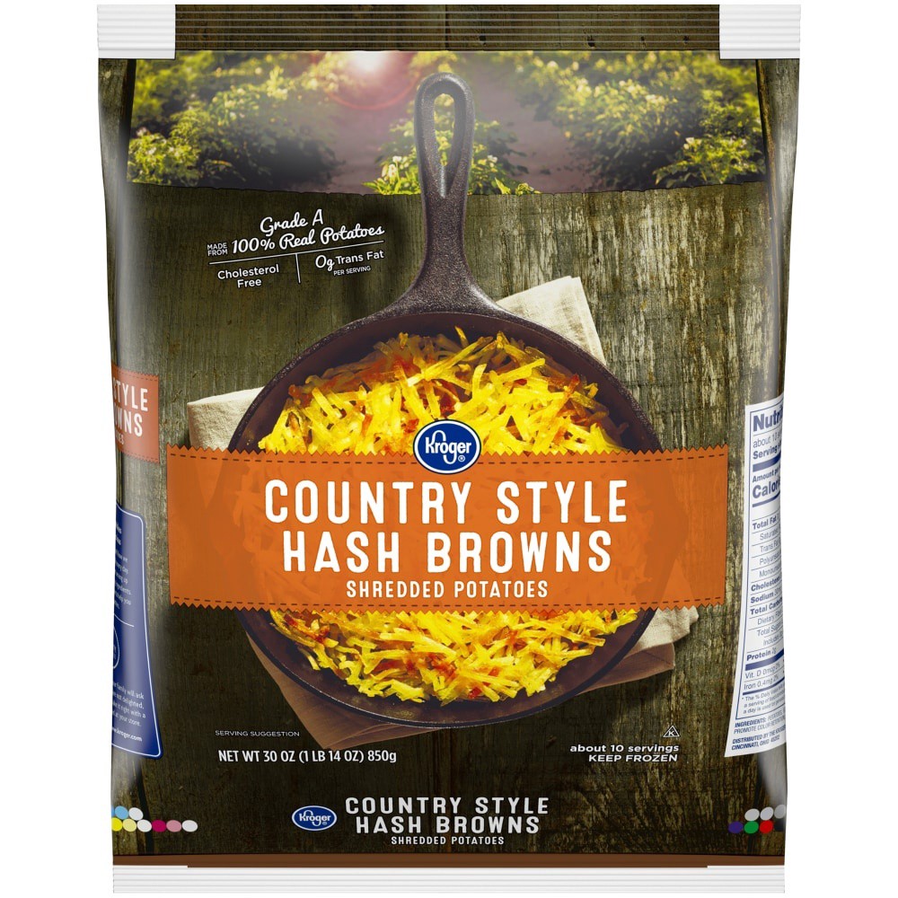 slide 1 of 3, Kroger Country Style Hash Browns, 30 oz