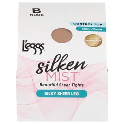L'eggs Silken Mist Nude Silky Sheer Leg Beautiful Sheer Tights B 1 ea