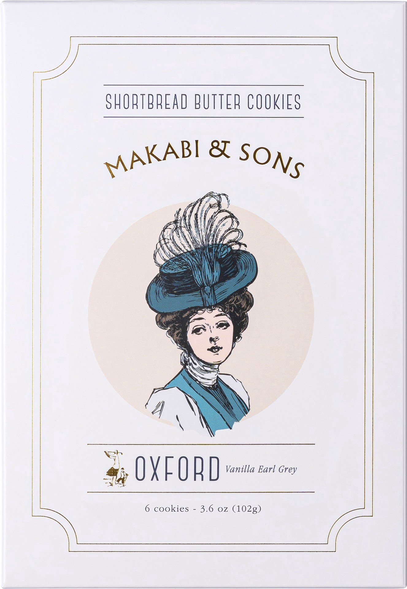 slide 1 of 1, Makabi & Sons Vanilla Earl Grey Oxford Shortbread Butter Cookies, 3.6 oz