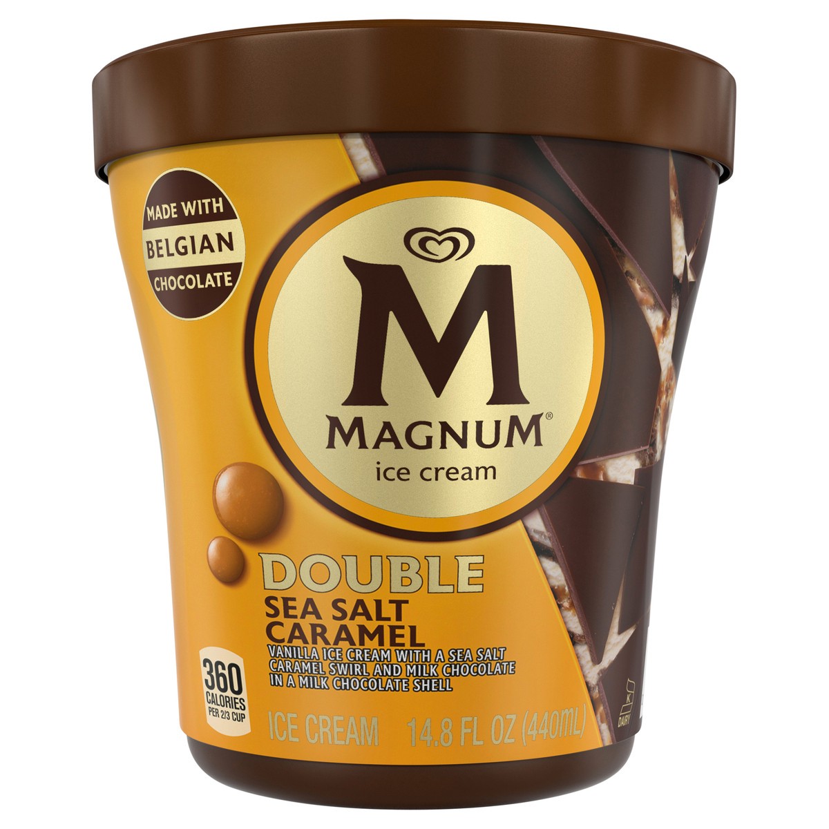 slide 1 of 6, Magnum Ice Cream Tub Double Sea Salt Caramel, 14.8 oz, 14.8 oz