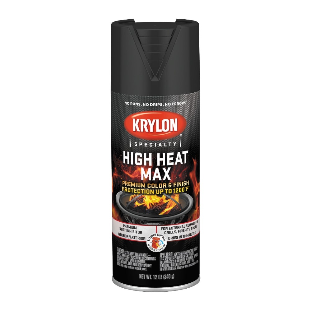 slide 1 of 1, Krylon Specialty High Heat Max Spray Paint - Black, 12 oz