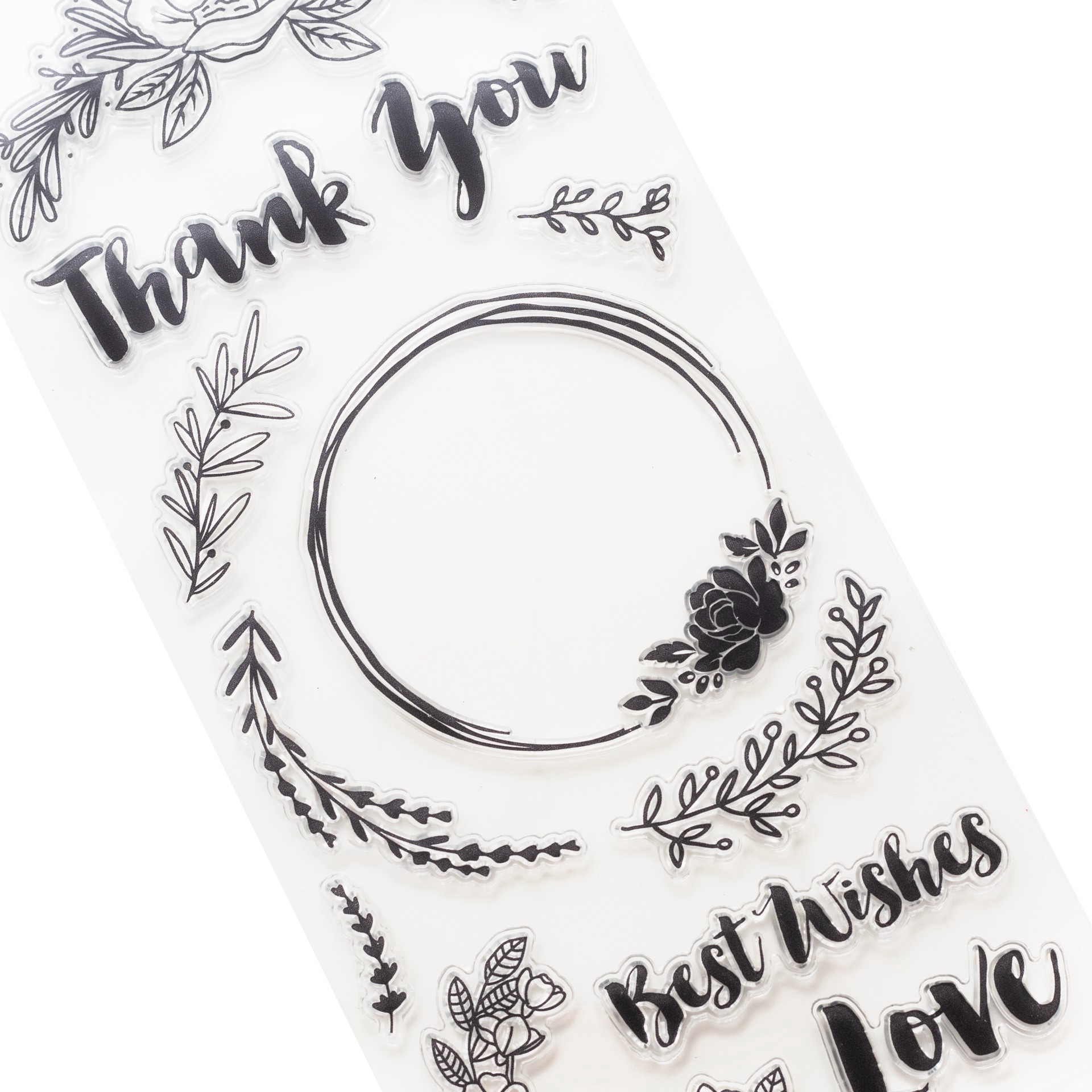 slide 4 of 4, Wreath Clear Stamps By Recollections, 8.13 in x 3.7 in x 0.2 in