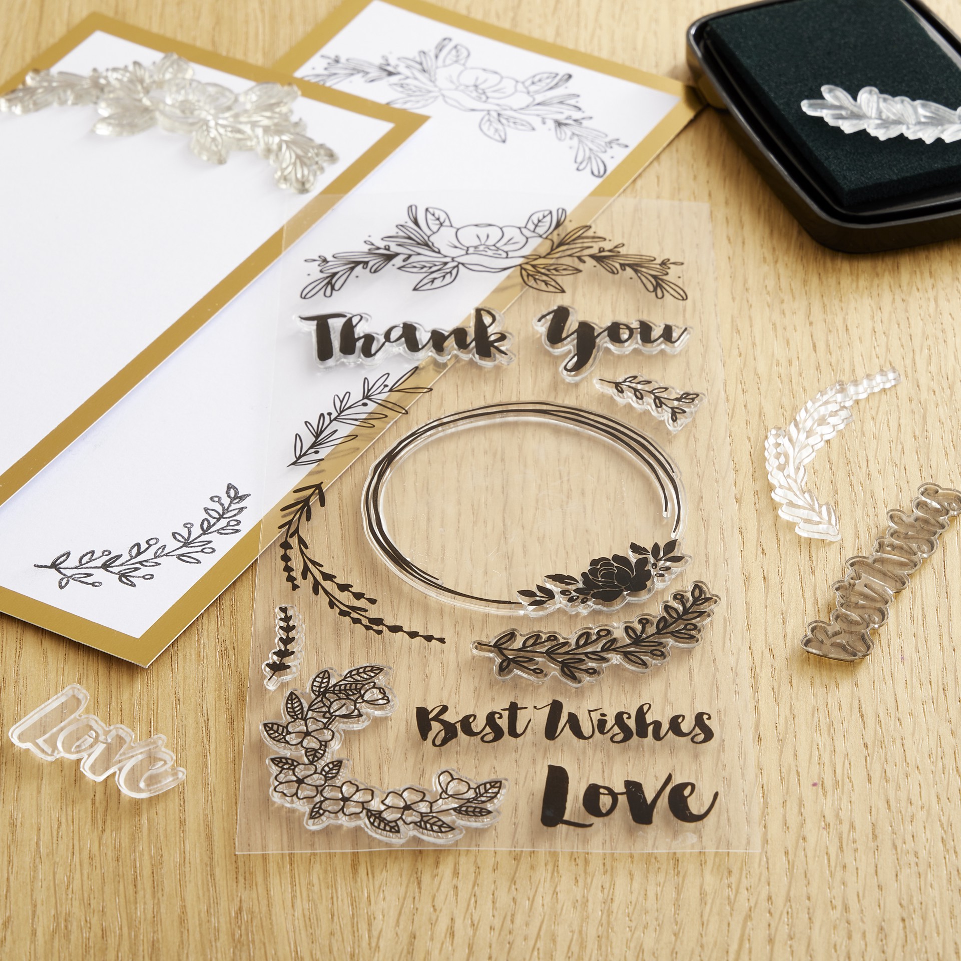 slide 3 of 4, Wreath Clear Stamps By Recollections, 8.13 in x 3.7 in x 0.2 in