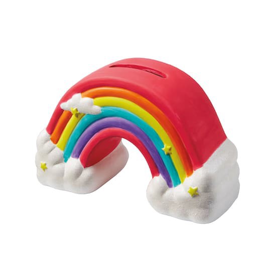 slide 1 of 3, Rainbow 3d Ceramic Bank Kit By Creatology, 5.2 in x 2.24 in x 3.3 in
