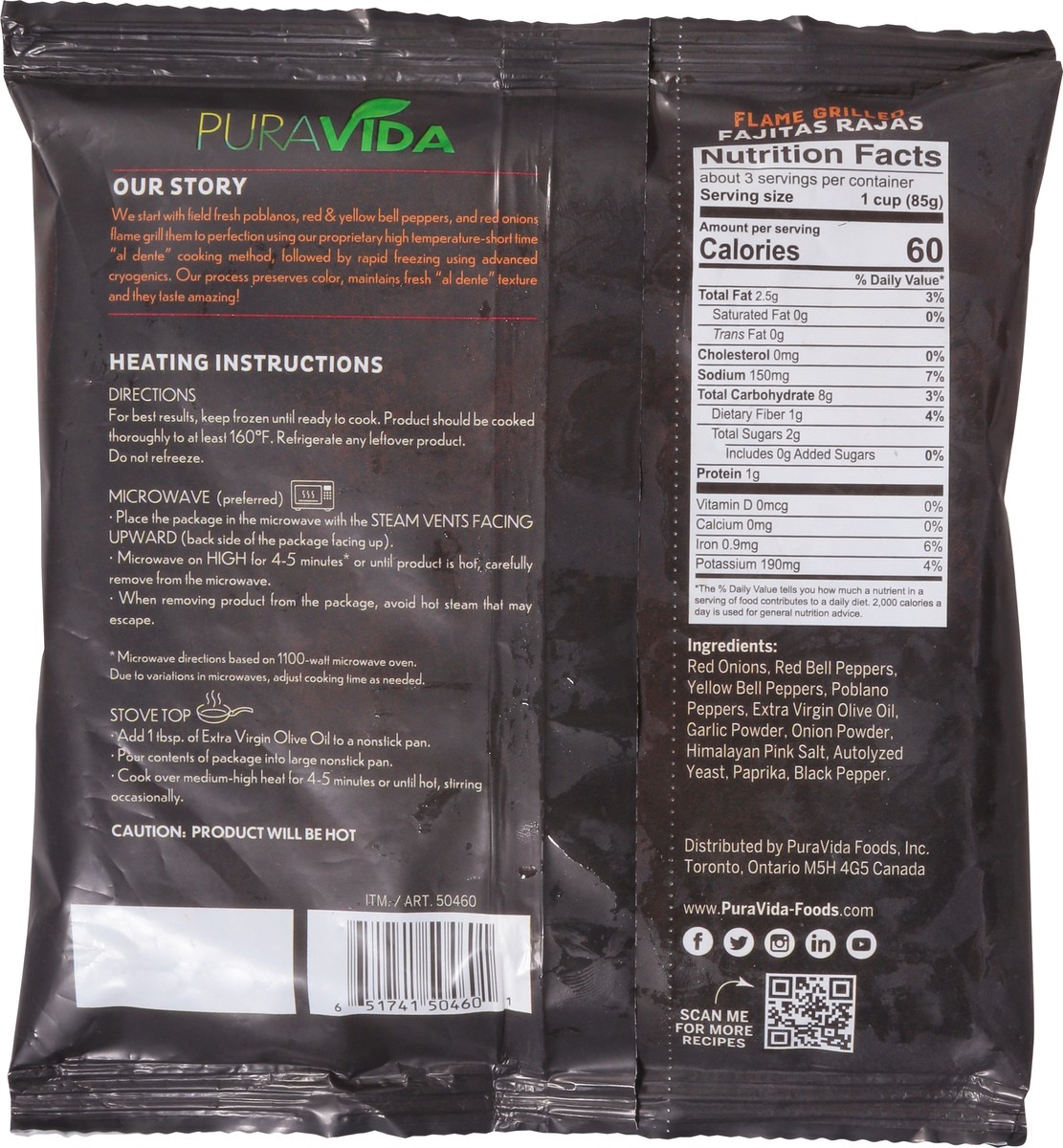 slide 9 of 9, PuraVida Flame Grilled Fajitas Rajas 10 oz, 10 oz