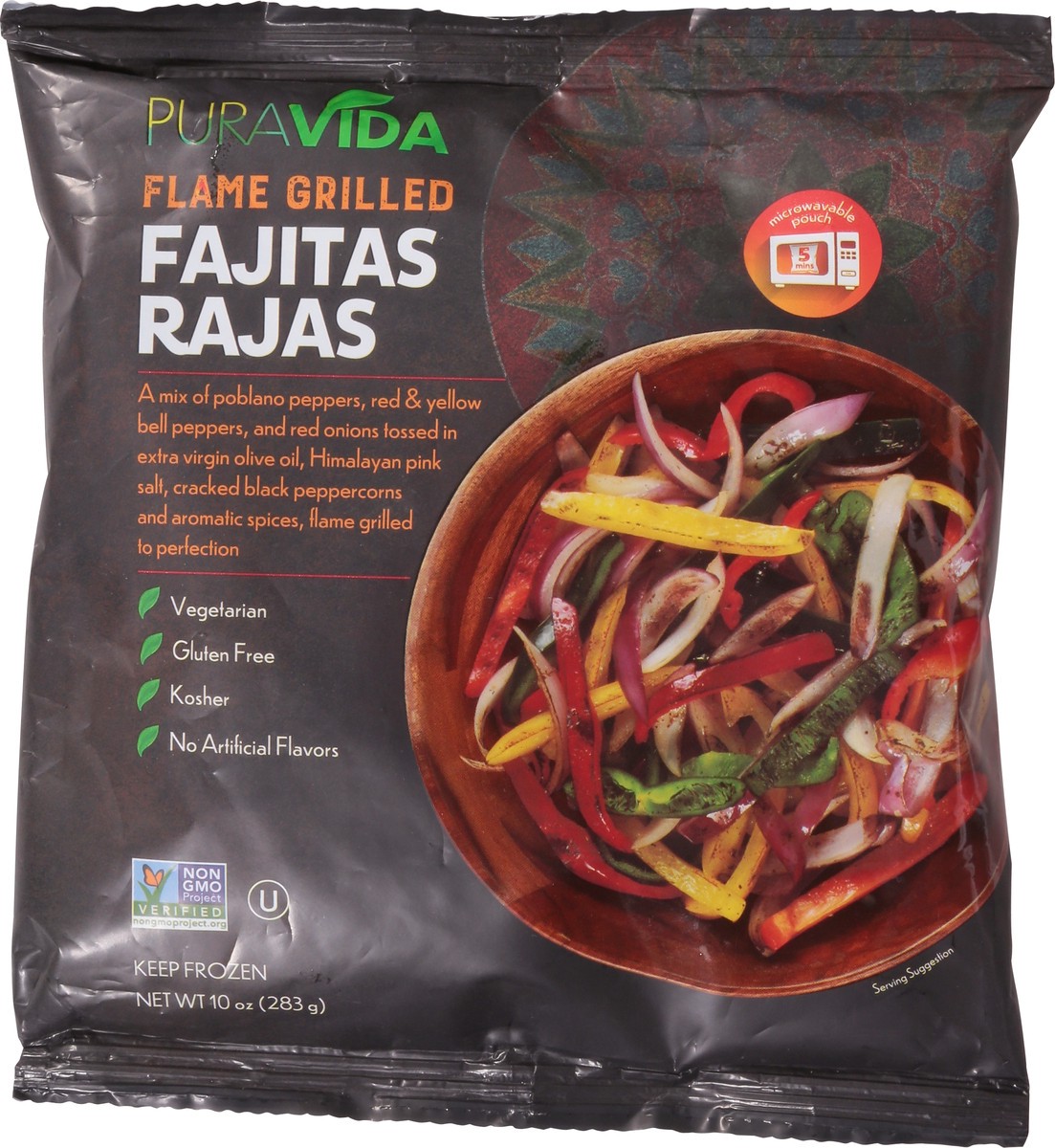 slide 4 of 9, PuraVida Flame Grilled Fajitas Rajas 10 oz, 10 oz