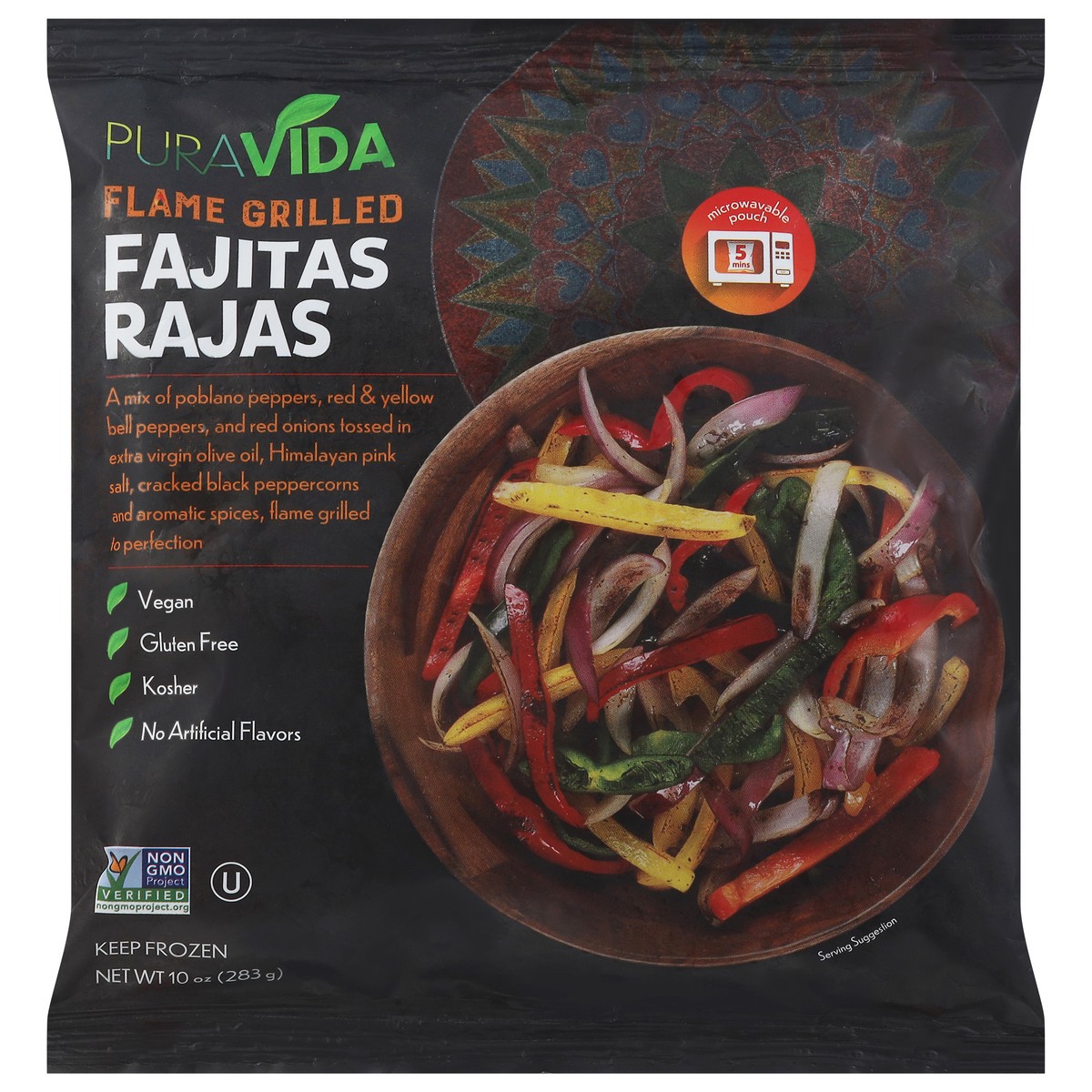 slide 1 of 9, PuraVida Flame Grilled Fajitas Rajas 10 oz, 10 oz