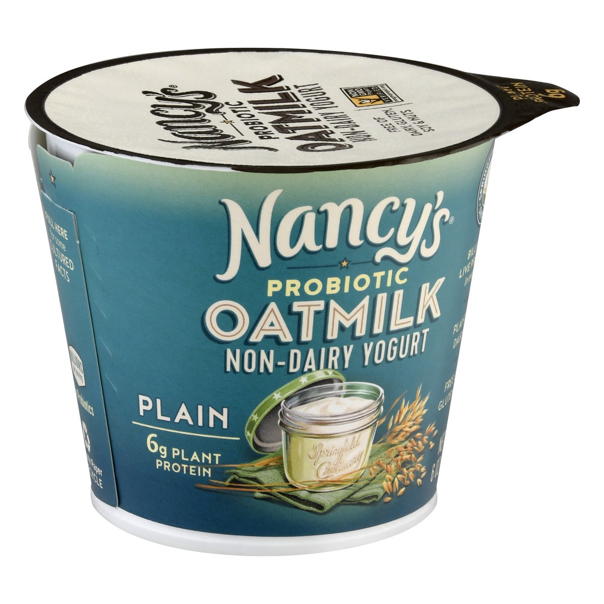 slide 2 of 13, Nancy's Probiotic Oatmilk Non-Dairy Plain Yogurt 6 oz, 6 oz