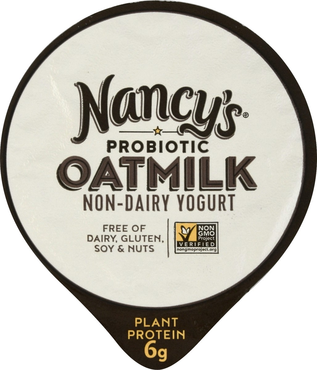 slide 12 of 13, Nancy's Probiotic Oatmilk Non-Dairy Plain Yogurt 6 oz, 6 oz